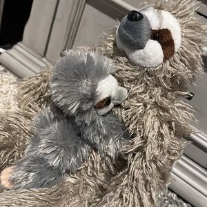 Wild Republic set of 2 Sloth Stuffed Animal Plush Toy Hug'ems